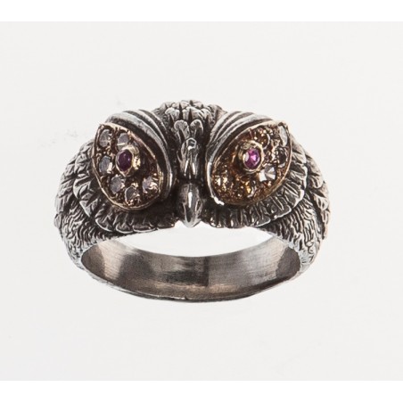 Sterling Silver Hand Made Coquette Head Ring