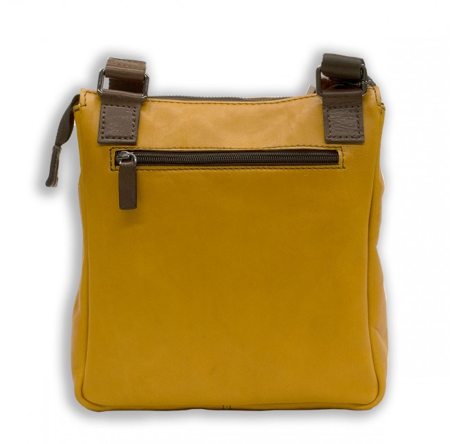 VEGETABLE TANNED CALFSKIN ZIPPED MAN'S BAG